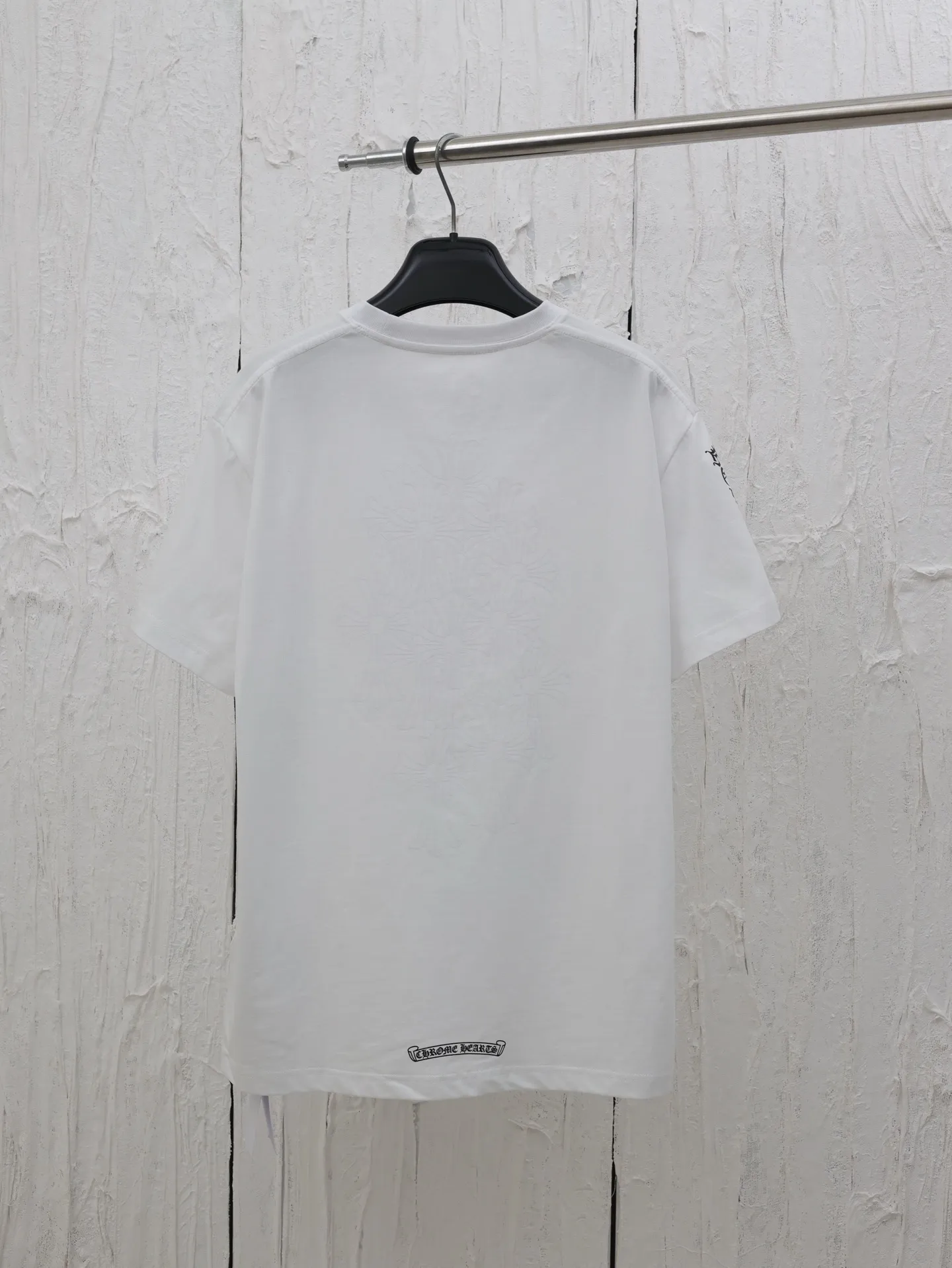 🅿️280 Chrome Hearts*/Chrome Hearts 25 new shadow cross short-sleeved T-shirt. The fabric is made of 26-woven 200g cotton, and the printing is hand-printed with glue. Size: S/M/L